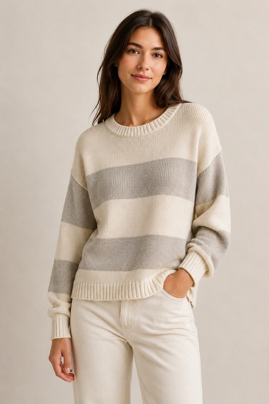 Banana Republic Metallic Stripe Knit Sweater
Size Large